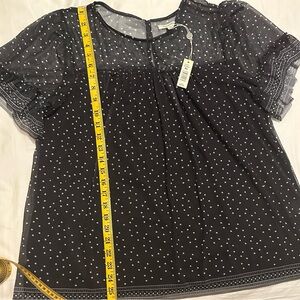 Max Studio Black and White Blouse Classic Top